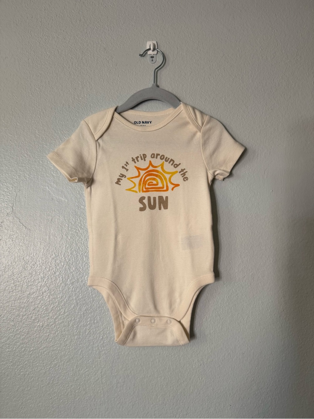Old Navy "My 1st Trip Around the Sun" Onesie – Size 18-24M